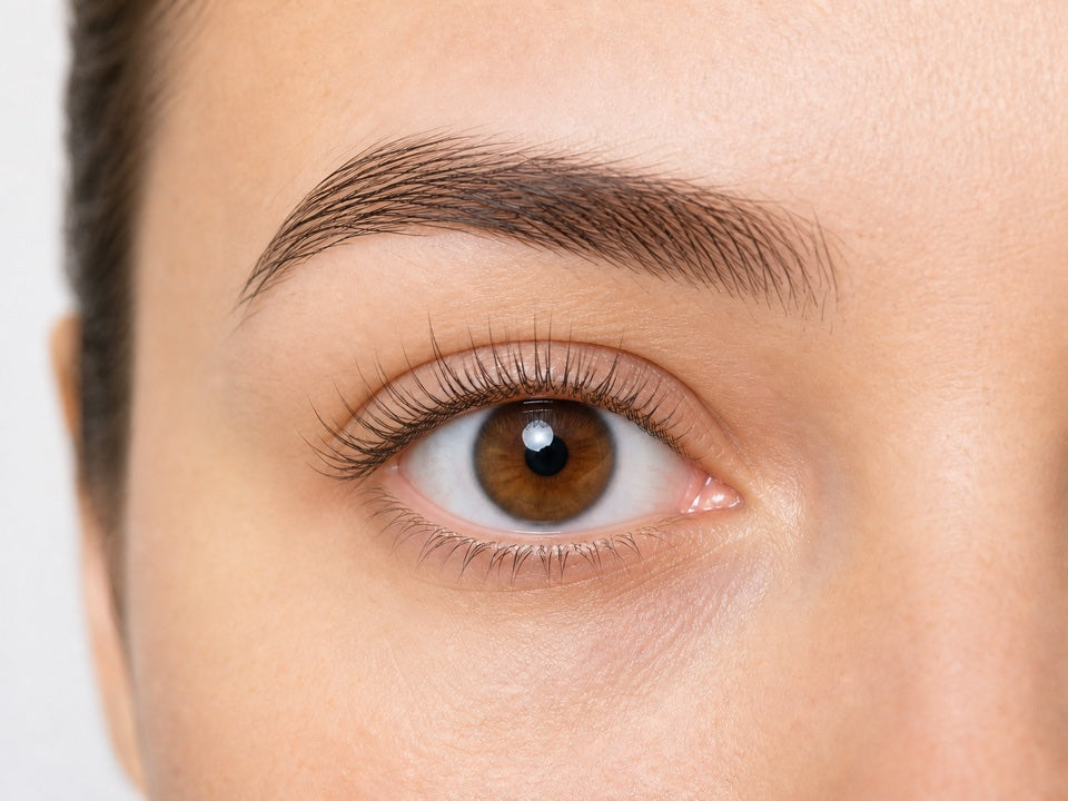 Long natural lash length example