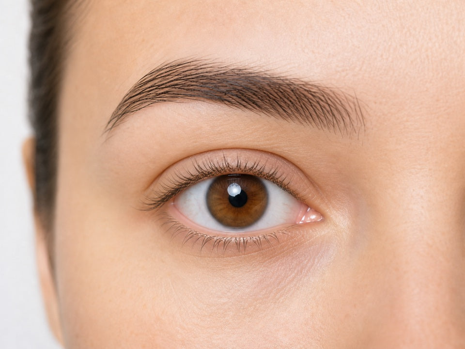 Medium natural lash length example